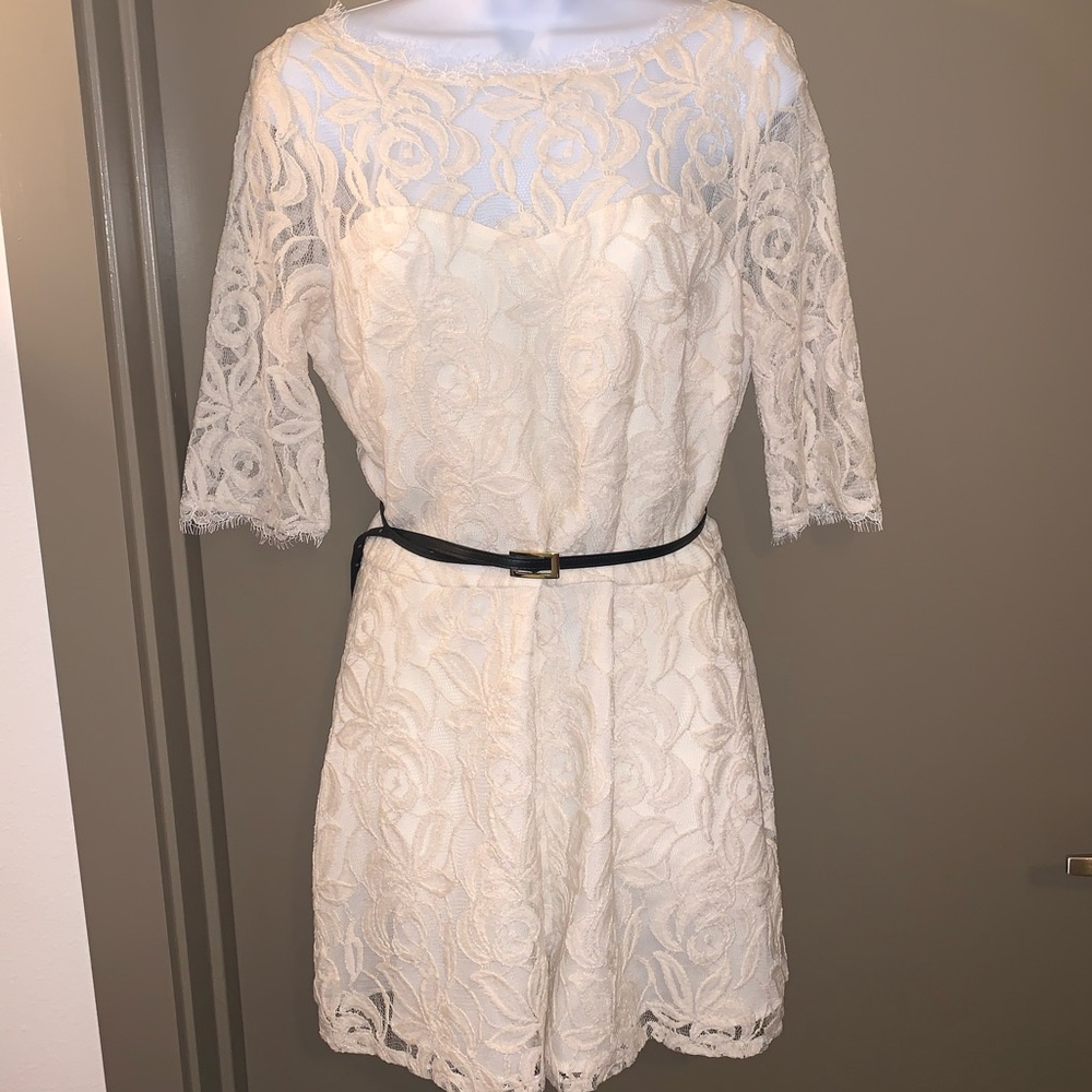 BEAUTIFUL white lace romper